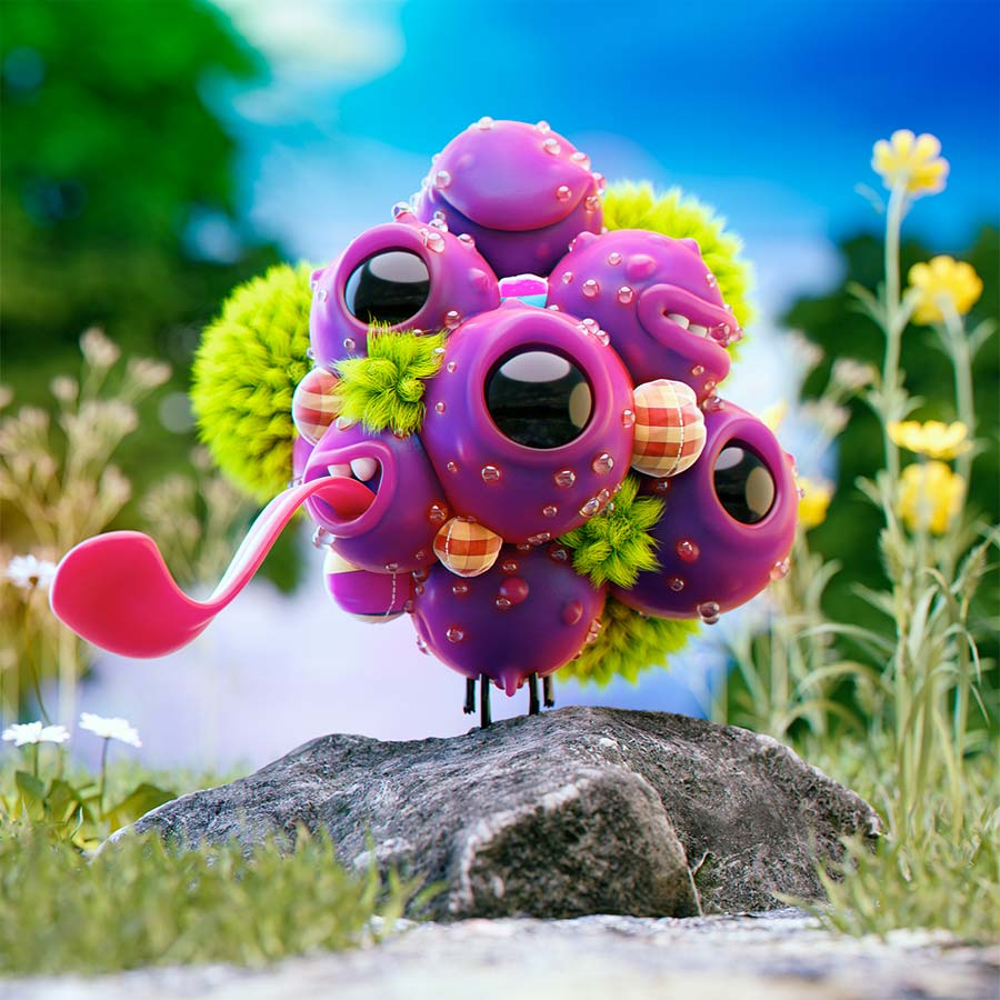 funny 3d model design monster by zigor samaniego