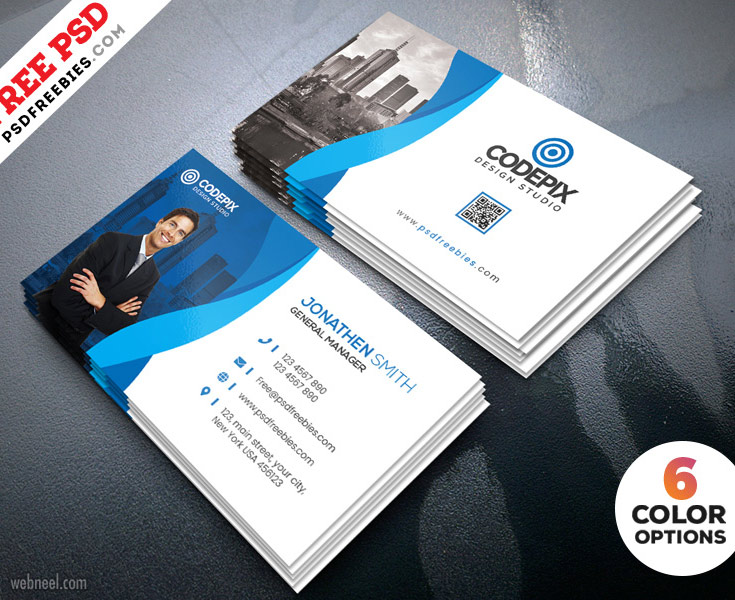 corporate business card design by psd freebies