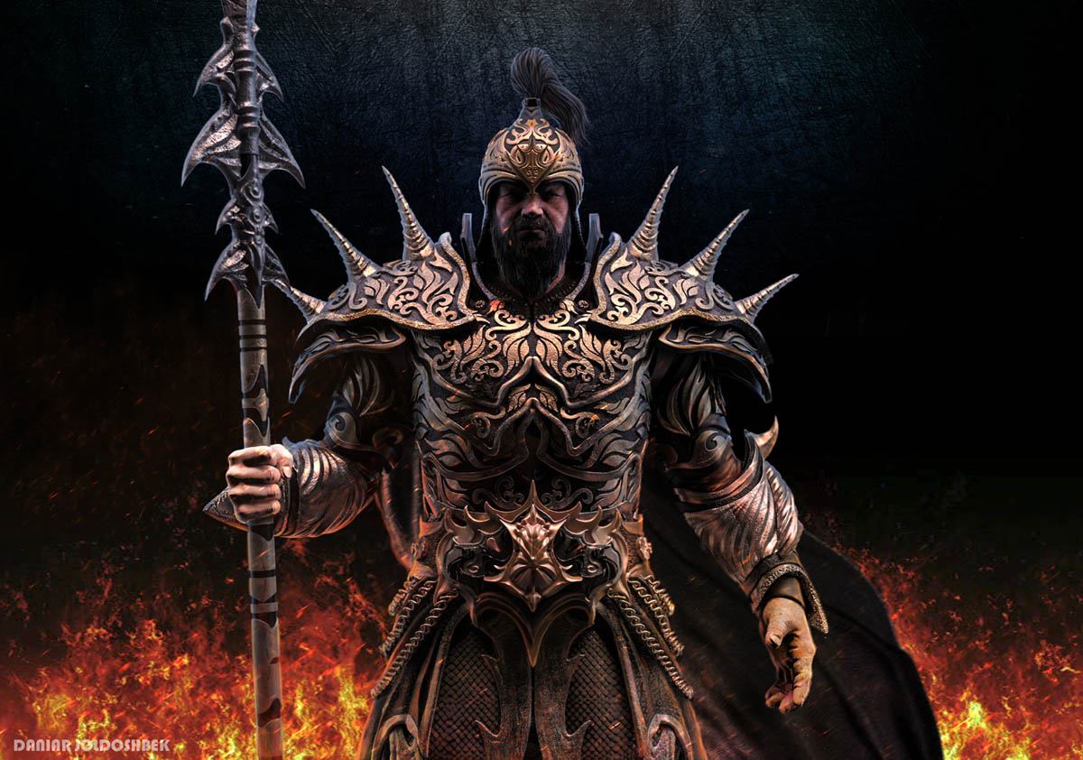 3d model design warrior by daniar joldoshbekov