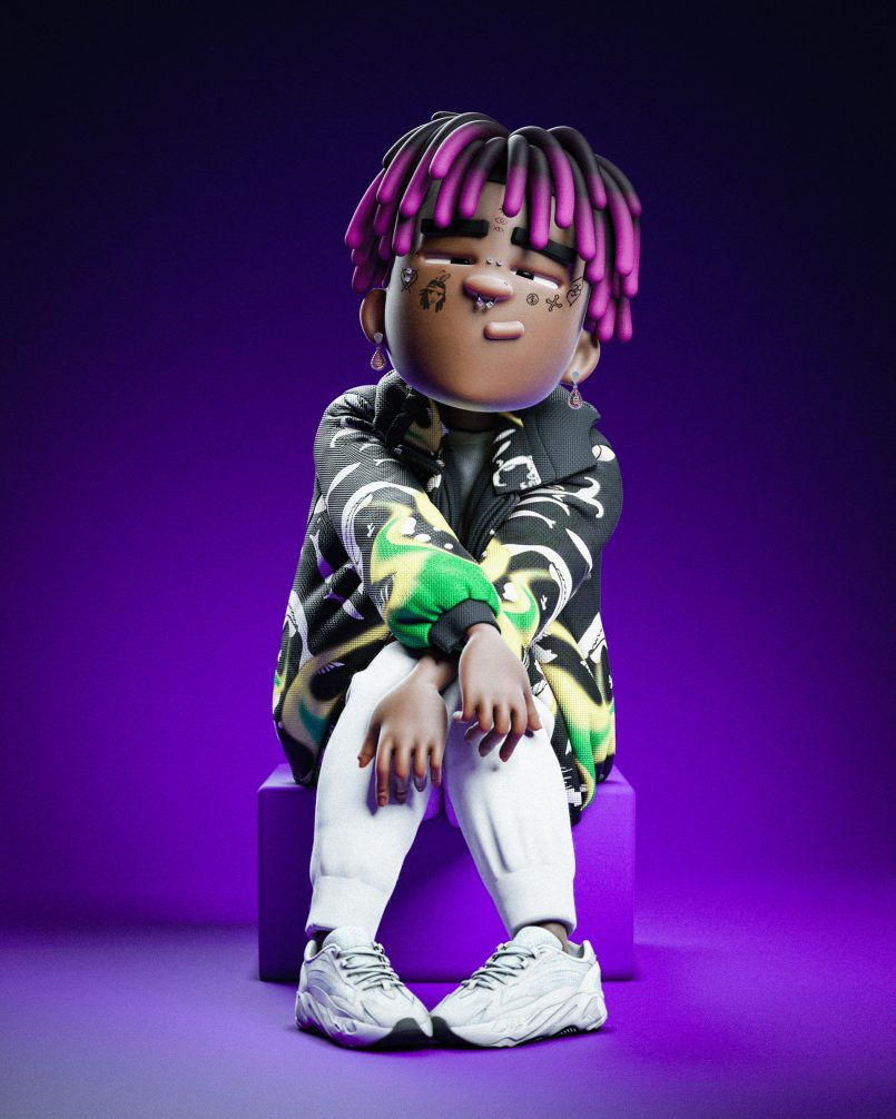 3d model sitting boy by christian liquid