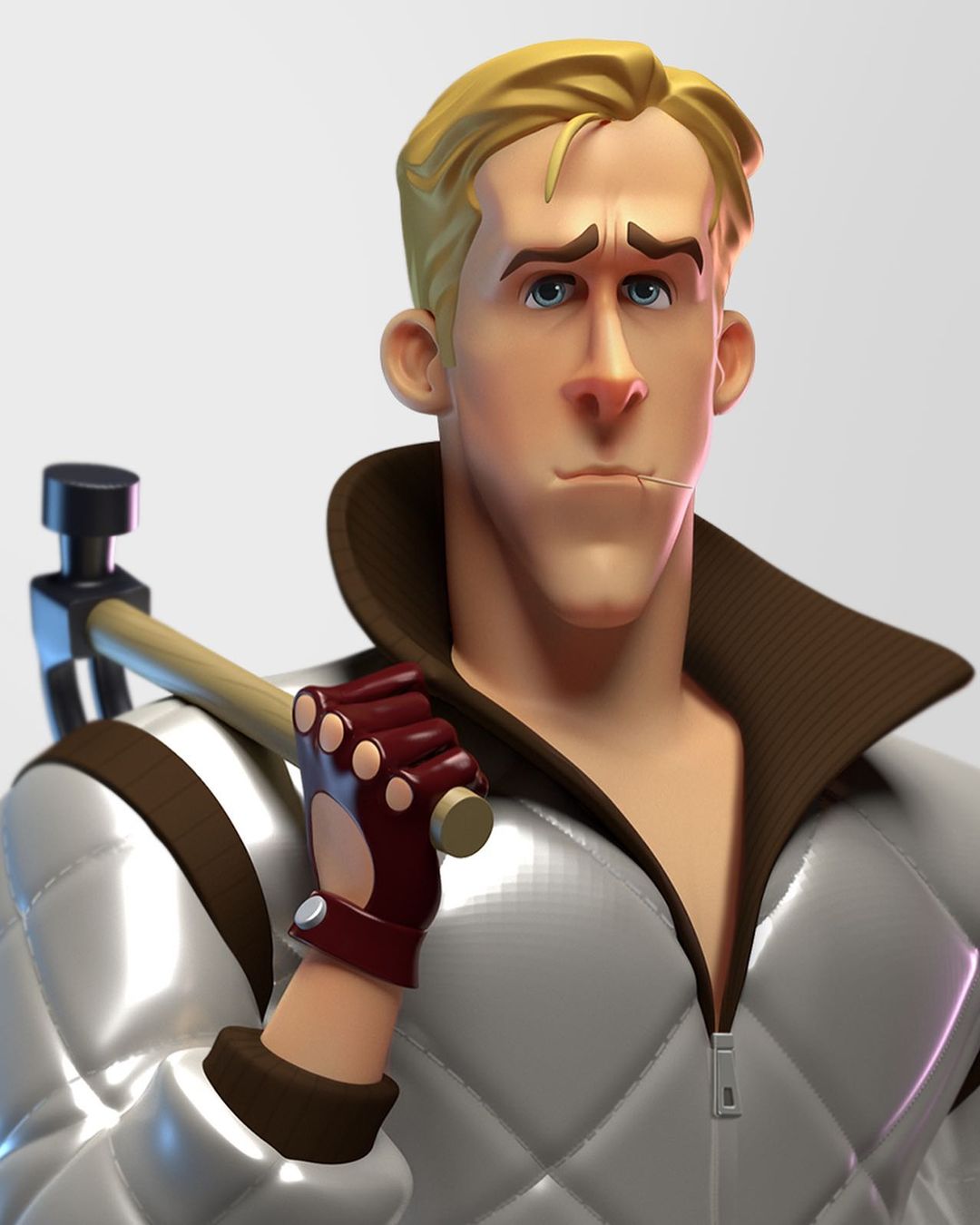 funny 3d model character ryan gosling by gabriel soares