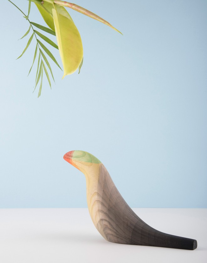 wood sculpture bird by moises hernandez