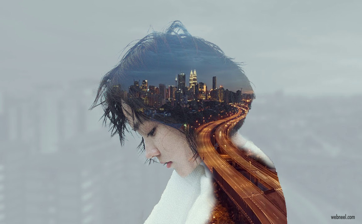 double exposure effect photo by dean nguyen