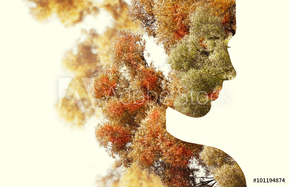 double exposure photography tree by vladimir sazonov