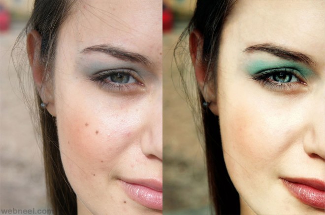 photo retouching after before