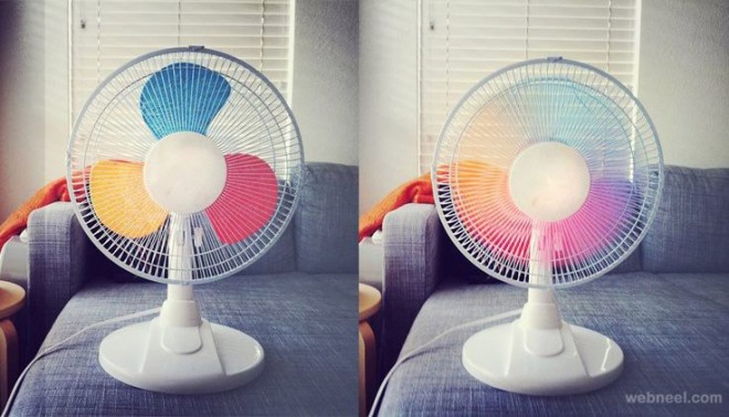 diy rainbow wings fan