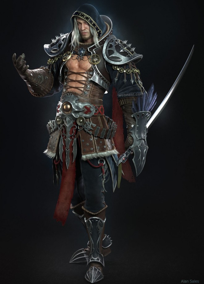 warrior zbrush model by alan sales