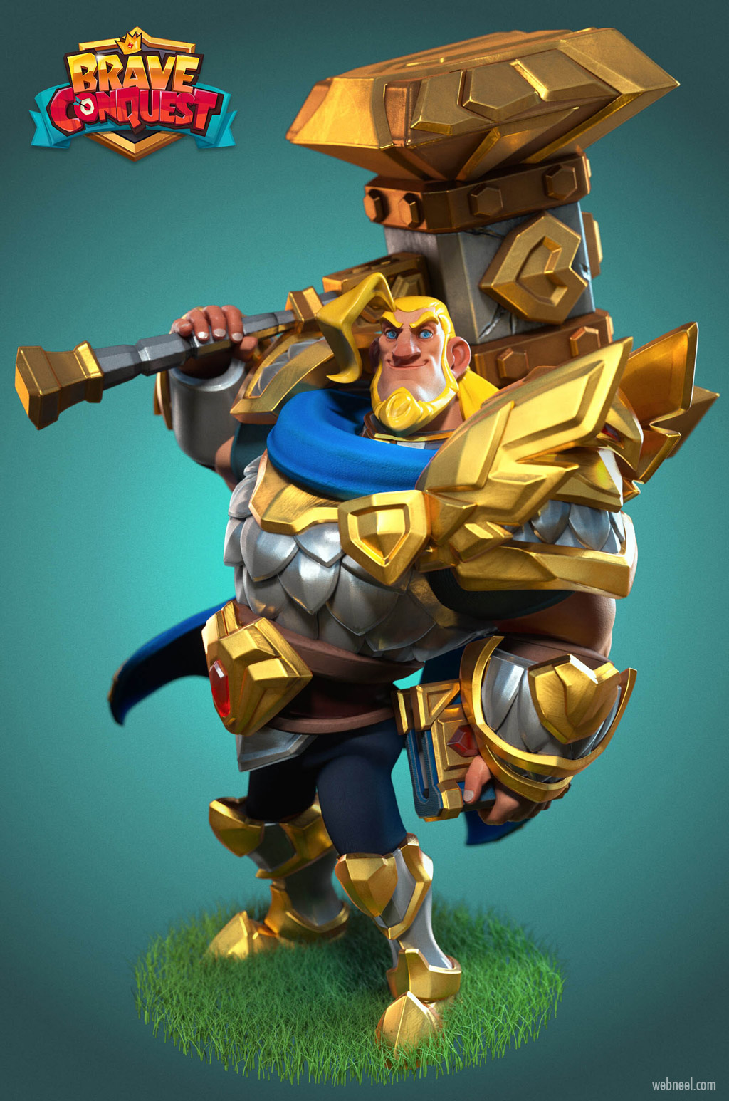 3d model character design hulk monster figher man by chen longfei