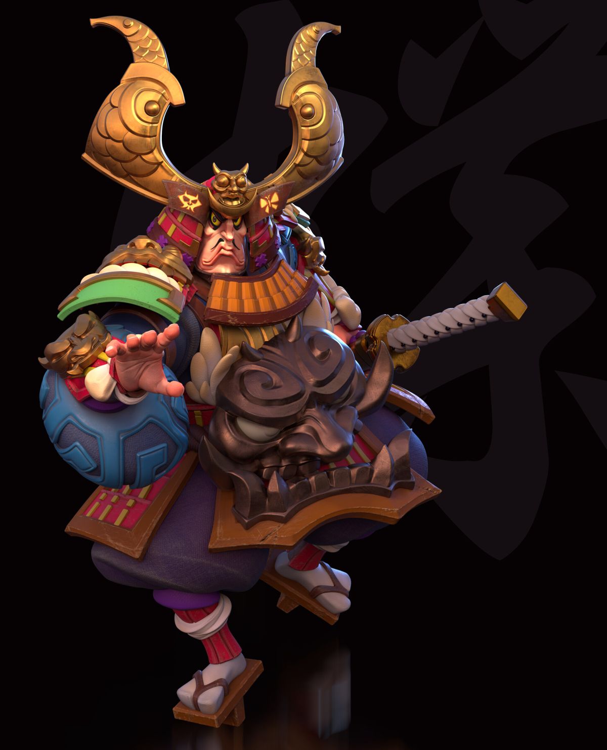 3d model character design hulk monster figher man by chen longfei