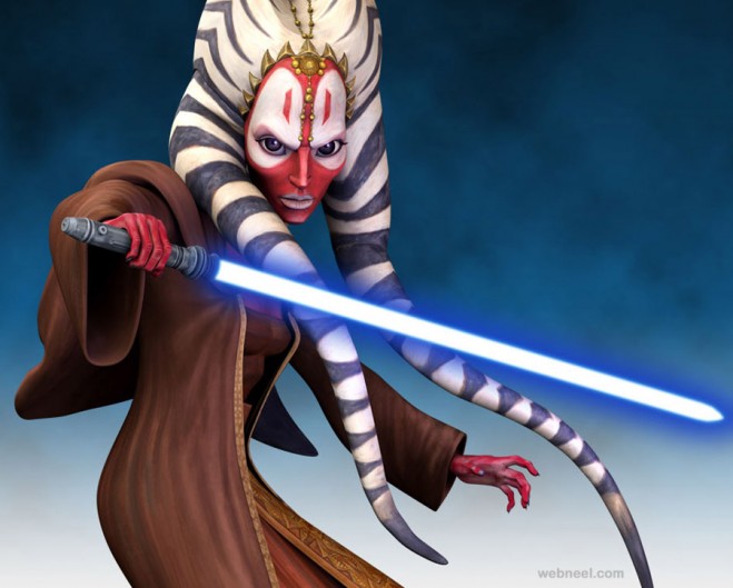 shaakti star war game 3d character design