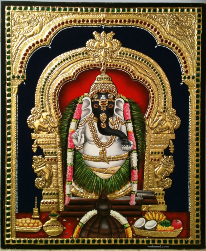 tanjore painting ganesh