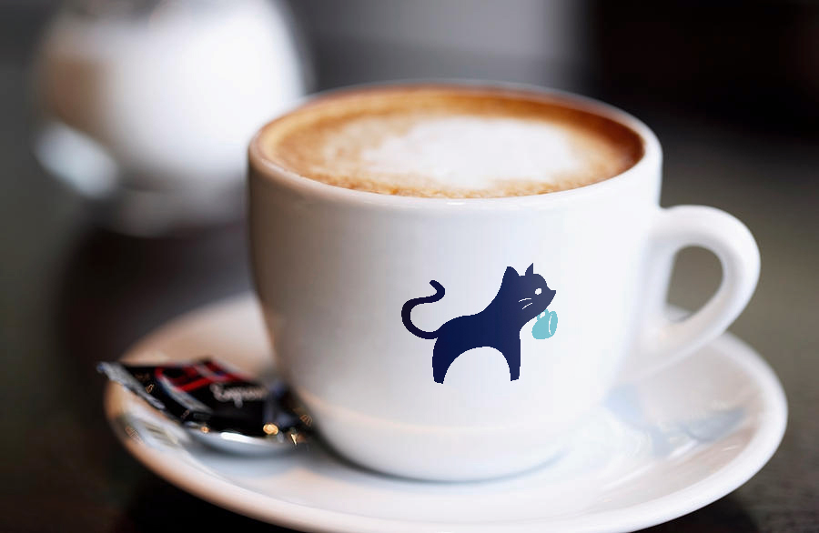 logo design cat coffee by fiona yiu