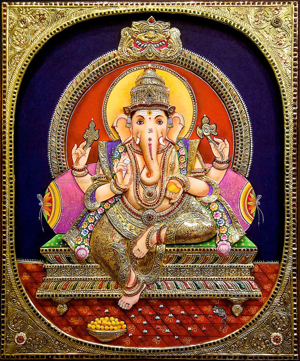 tanjore painting ganesh tamil tanjore art gallery