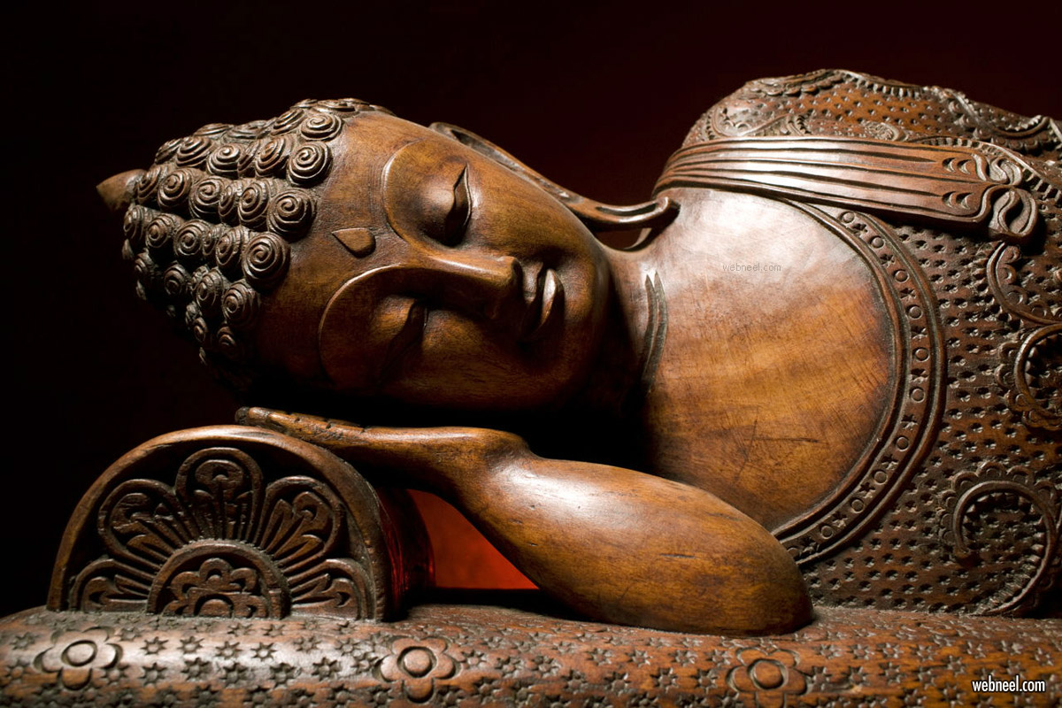 wood carving sculpture buddha