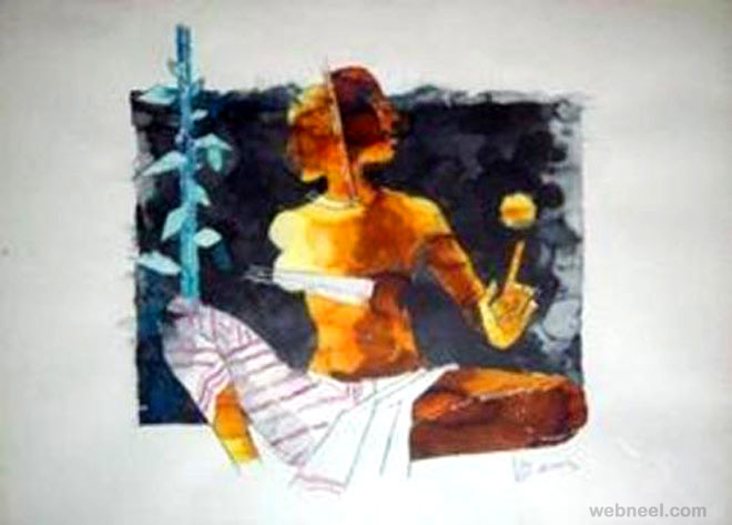 ardh nareshwar mf husain painting