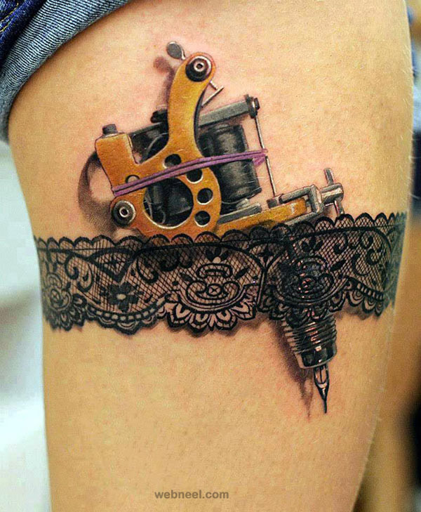 3d lace tattoo