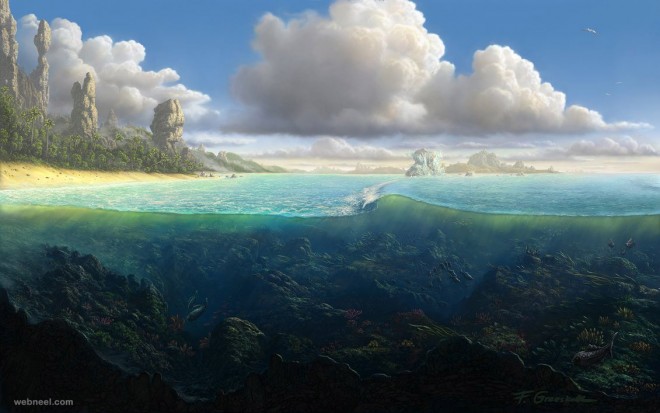 underwater digital art by feliks