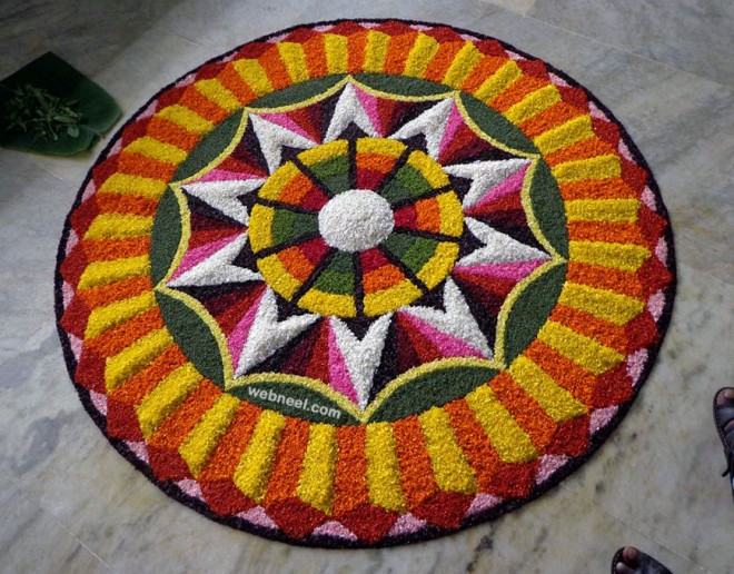best onam pookalam design