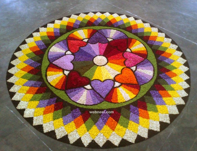 beautiful onam pookalam art