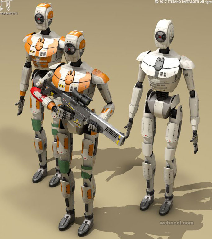 3d model scific robot by stefanotartarotti