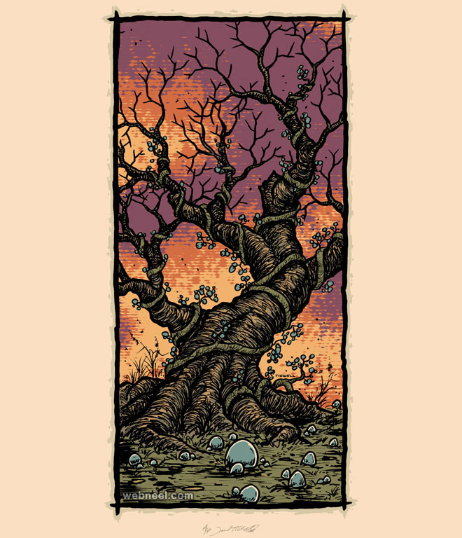 tree painting by jeraltidwell