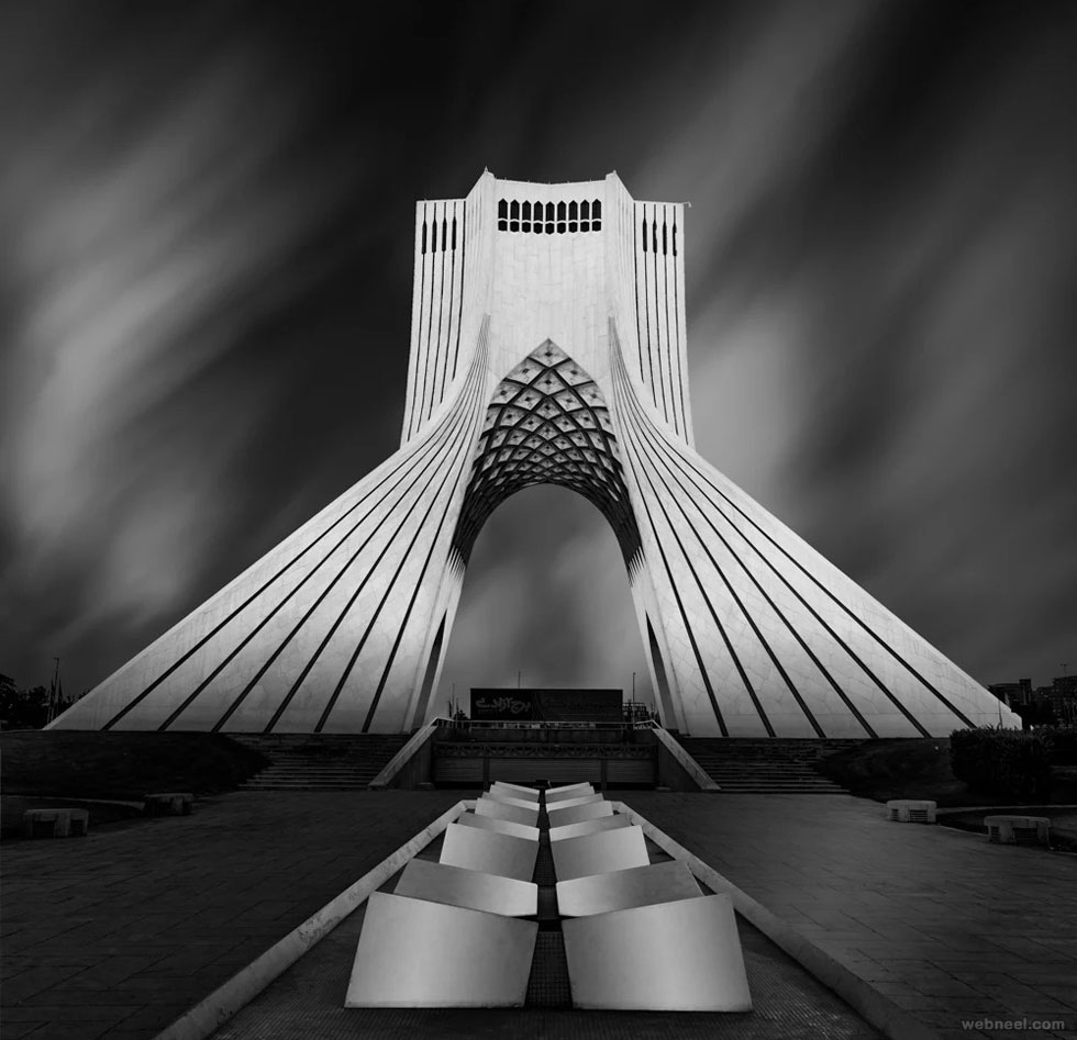 black and white photo abstract iran gateway by mrafiee