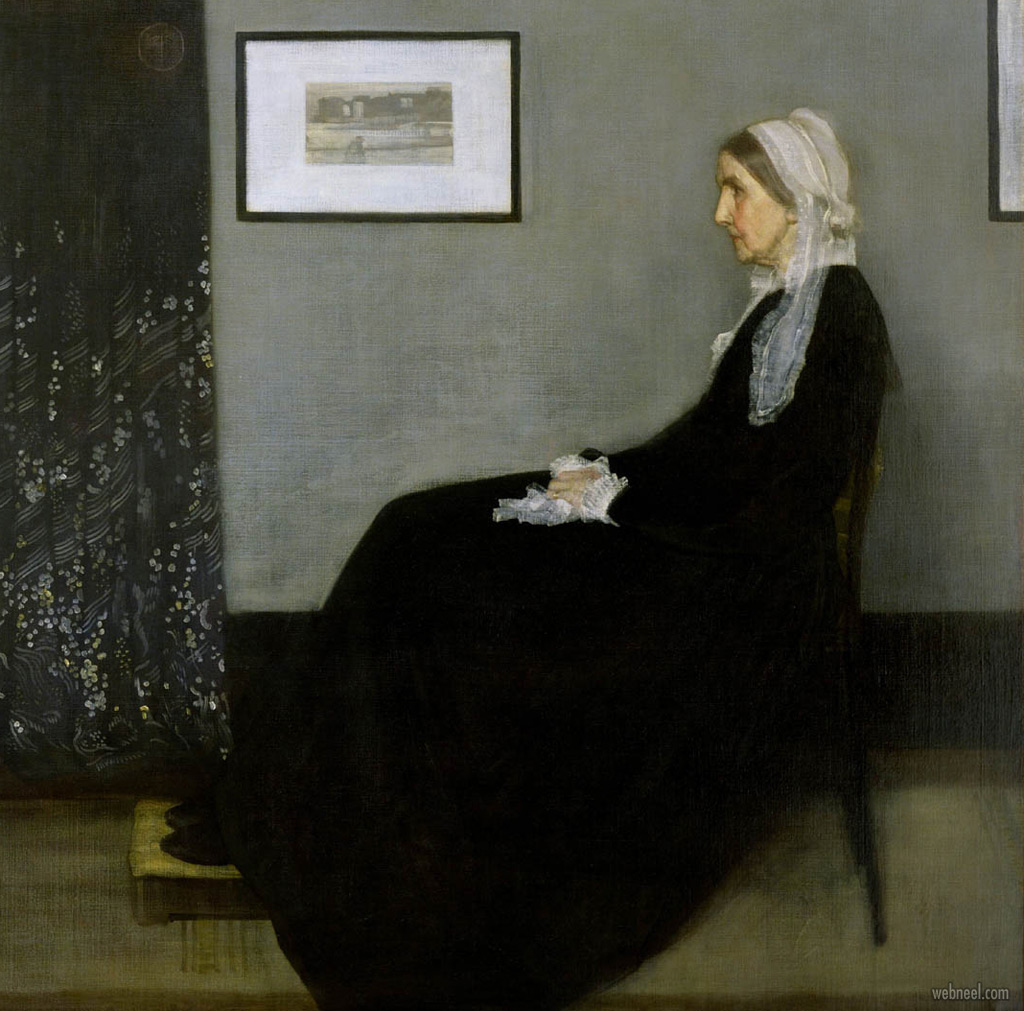 famous oil painting whistlers mother by james mcneil whistler
