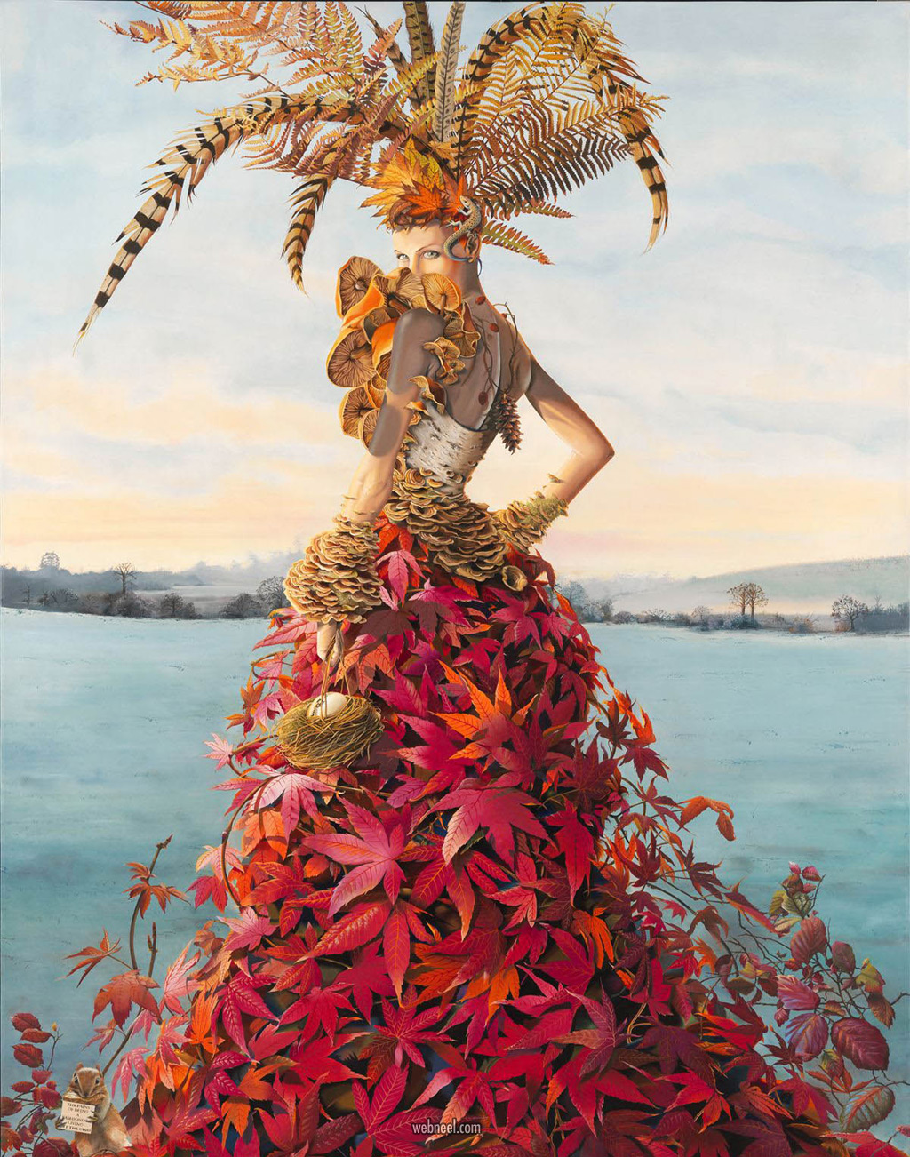 surreal painting artwork lady by nil gleyen