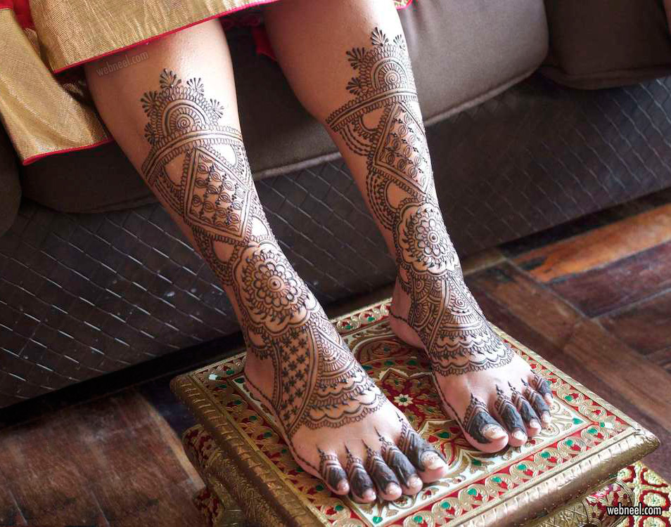 mehndi design leg foot by darcy vasudev