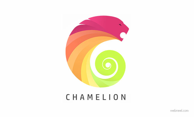 logo design chameleon lion animal by andrewdietekoki