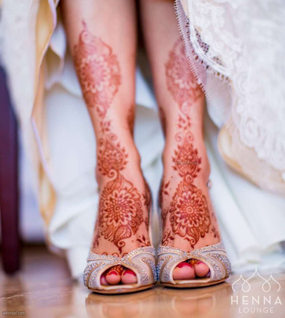 leg foot mehndi design by darcy vasudev