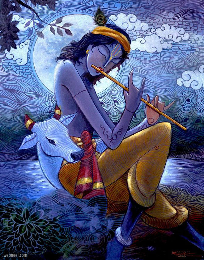 Painting Krishna by Rajeshbabu