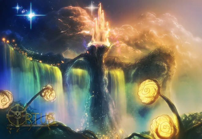 Waterfall castle