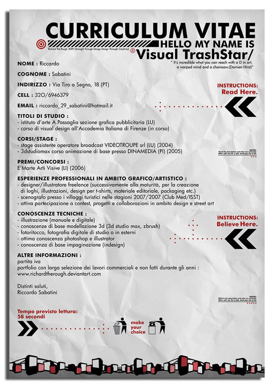 creative resume design