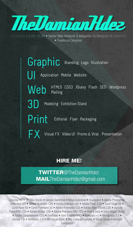 creative resume design