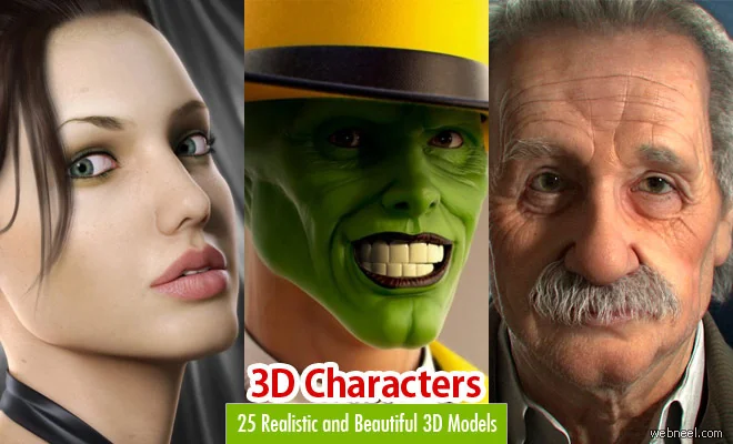 20 Beautiful 3d Celebrity Models and Character Designs