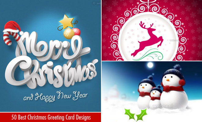50 Best Christmas Greeting Card Designs from top designers