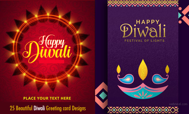 25 Beautiful Diwali Greeting card Designs and Wishes