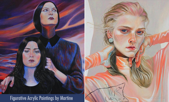 Life Is but a Dream: Figurative Acrylic Paintings by Martine Johanna