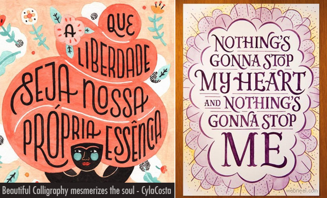 Calligraphy Art by Cyla Costa: Expressive Lettering with Personality