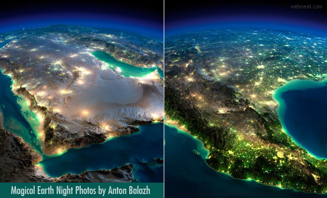 3D Surreal Earth-at-Night Photos Are a Magical Wonder Put Together by Anton Balazh