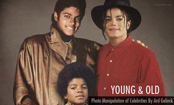 Young and Old Reel - Back through time Photo Manipulation of Celebrities By Ard Gelinck