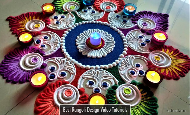 20 Beautiful Rangoli Design Tutorials and Time-lapse Rangoli Videos