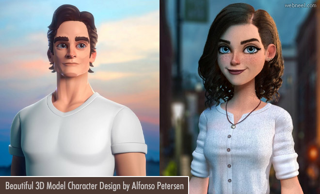 15 Creative 3D Model character designs by Alfonso Petersen
