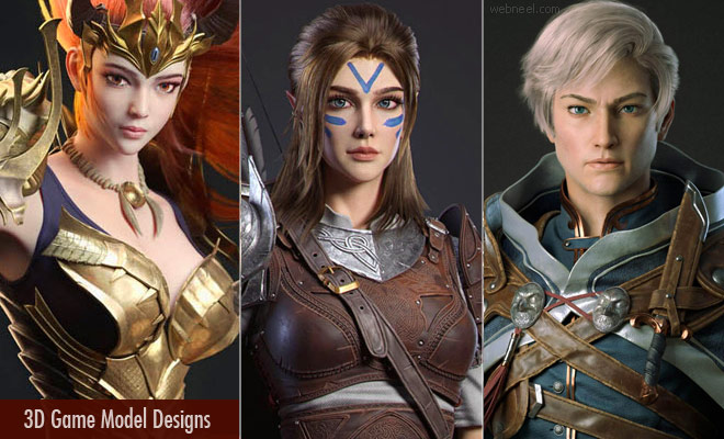 Stunning Fantasy 3D Game Model Designs created by the training students at YCFCG China