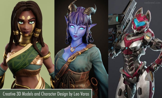 25 Creative CGI 3D Models and Character designs by Leo Varas