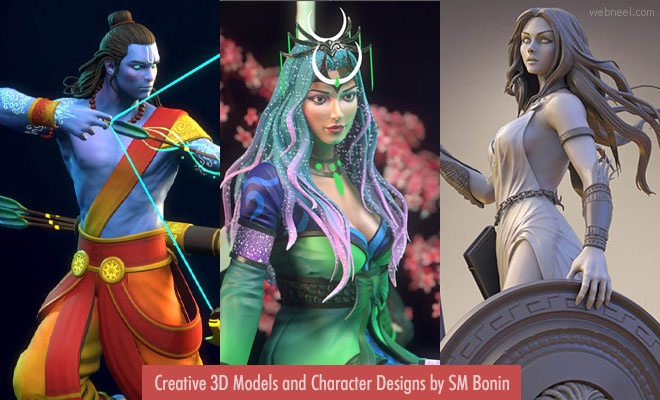 20 Stunning 3D models and Character Designs by Bangladesh Artist SM Bonin