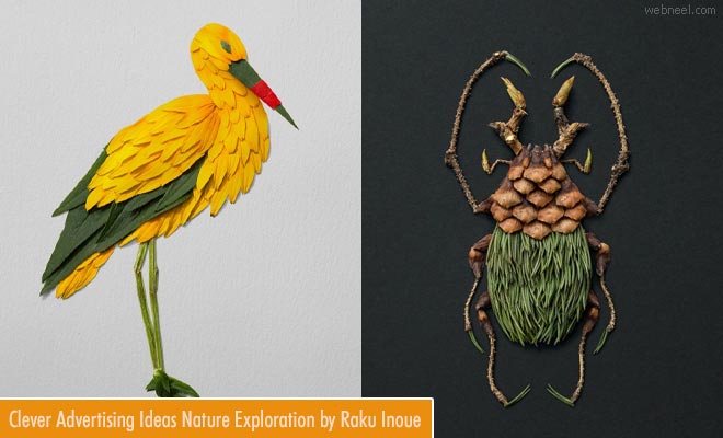 Clever advertising ideas a peek into nature by Raku Inoue