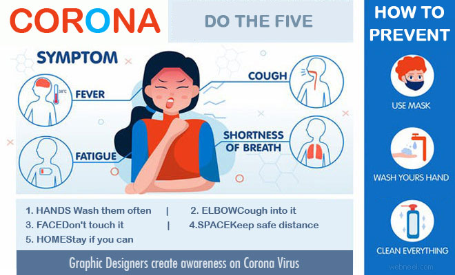 Graphic Designers create awareness on Corona Virus with Catchy Designs