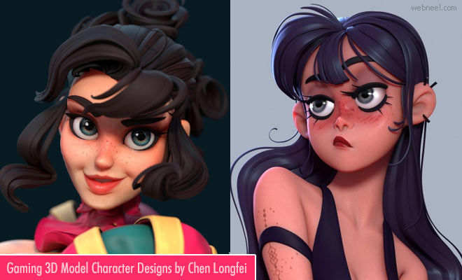 Brave Conquest Gaming 3D Model Character Designs by Chen Longfei